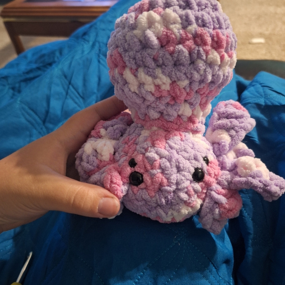 Plush Spider Toy Chrochet- Purple and Pink